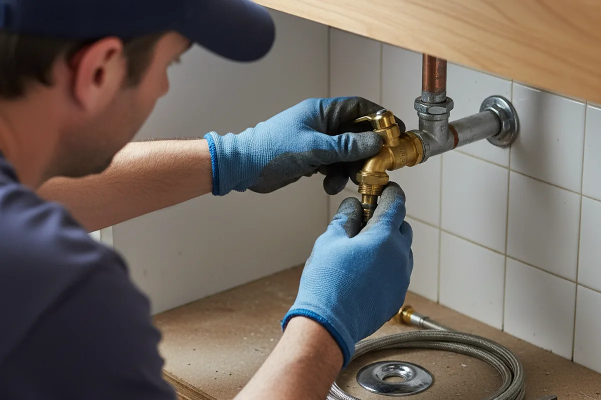 Shutoff valve and fitting work during Burst Pipe Repair in Cedarburg